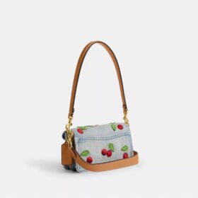 Τσάντα ώμου Tabby 20 με κεντημένο κεράσι