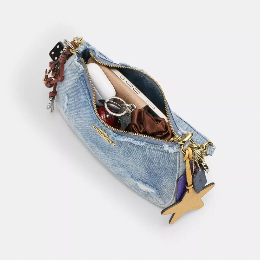 Τσάντα Ώμου Teri από Loved Denim με Γούρια