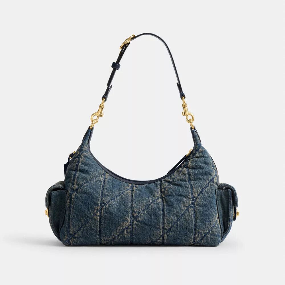 Τσάντα Pocket Juliet 30 από αναγεννημένο βαμβακερό τζιν με καπιτονέ