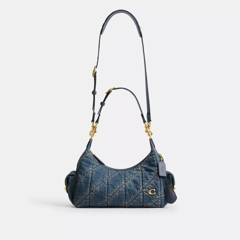 Τσάντα Pocket Juliet 30 από αναγεννημένο βαμβακερό τζιν με καπιτονέ