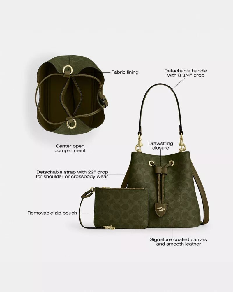 Τσάντα Rowan Bucket από Signature Canvas