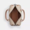Τσάντα Rowan Satchel από χαρακτηριστικό Signature Canvas με μπλοκ σχέδια
