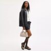 Τσάντα Rowan Satchel από χαρακτηριστικό Signature Canvas με μπλοκ σχέδια
