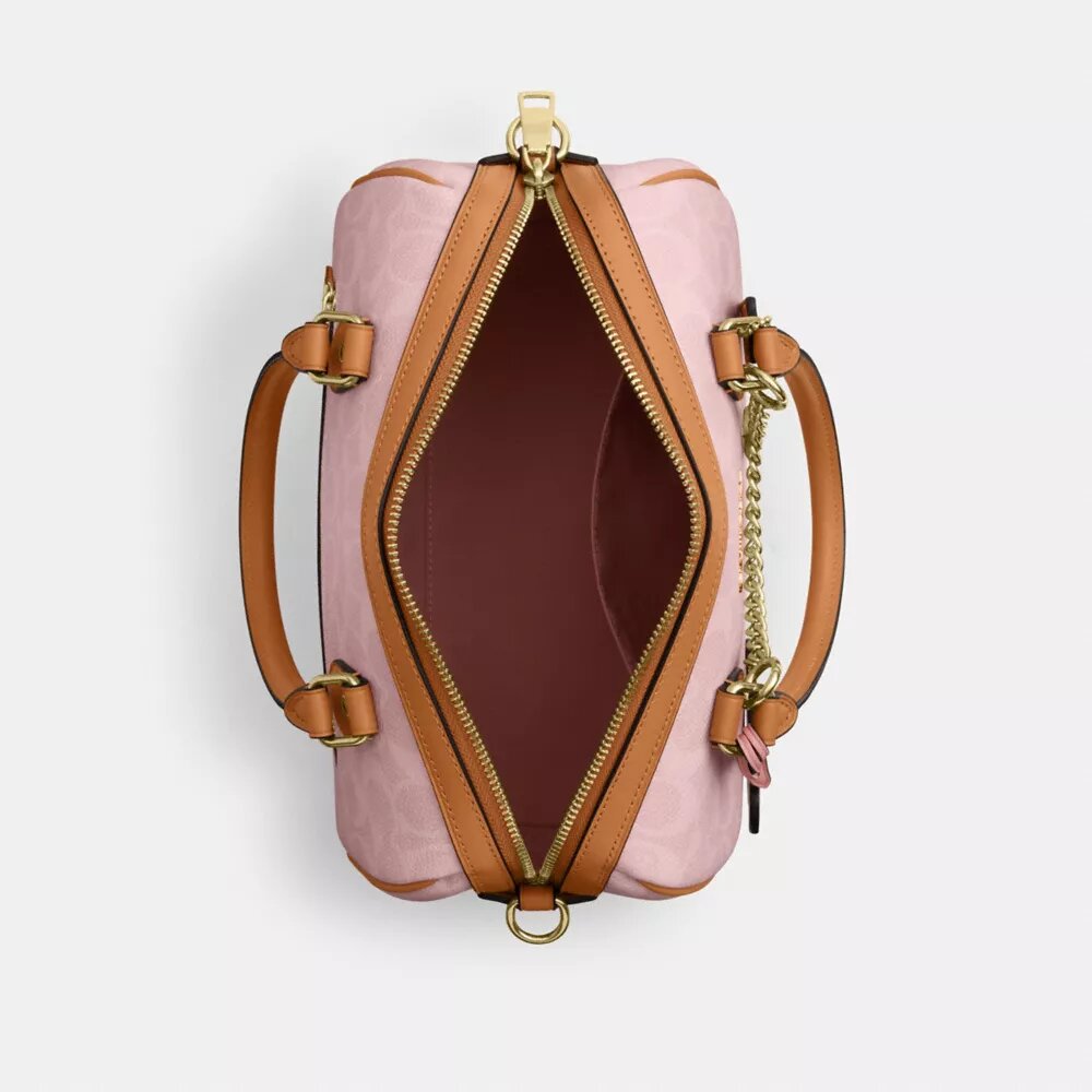 Τσάντα Rowan Satchel από Signature Canvas με Γούρια
