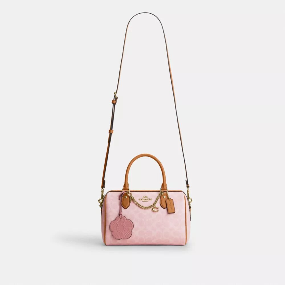 Τσάντα Rowan Satchel από Signature Canvas με Γούρια