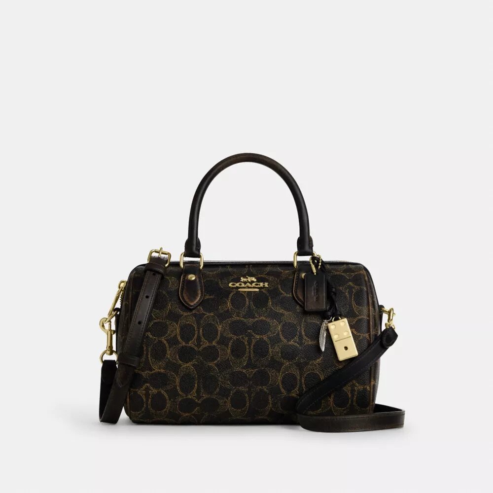 Τσάντα Rowan Satchel από το Signature Canvas με διακοσμητικά στοιχεία