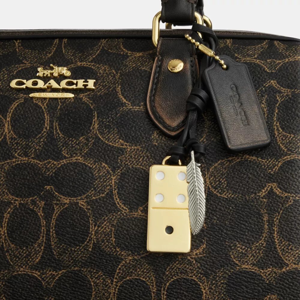 Τσάντα Rowan Satchel από το Signature Canvas με διακοσμητικά στοιχεία