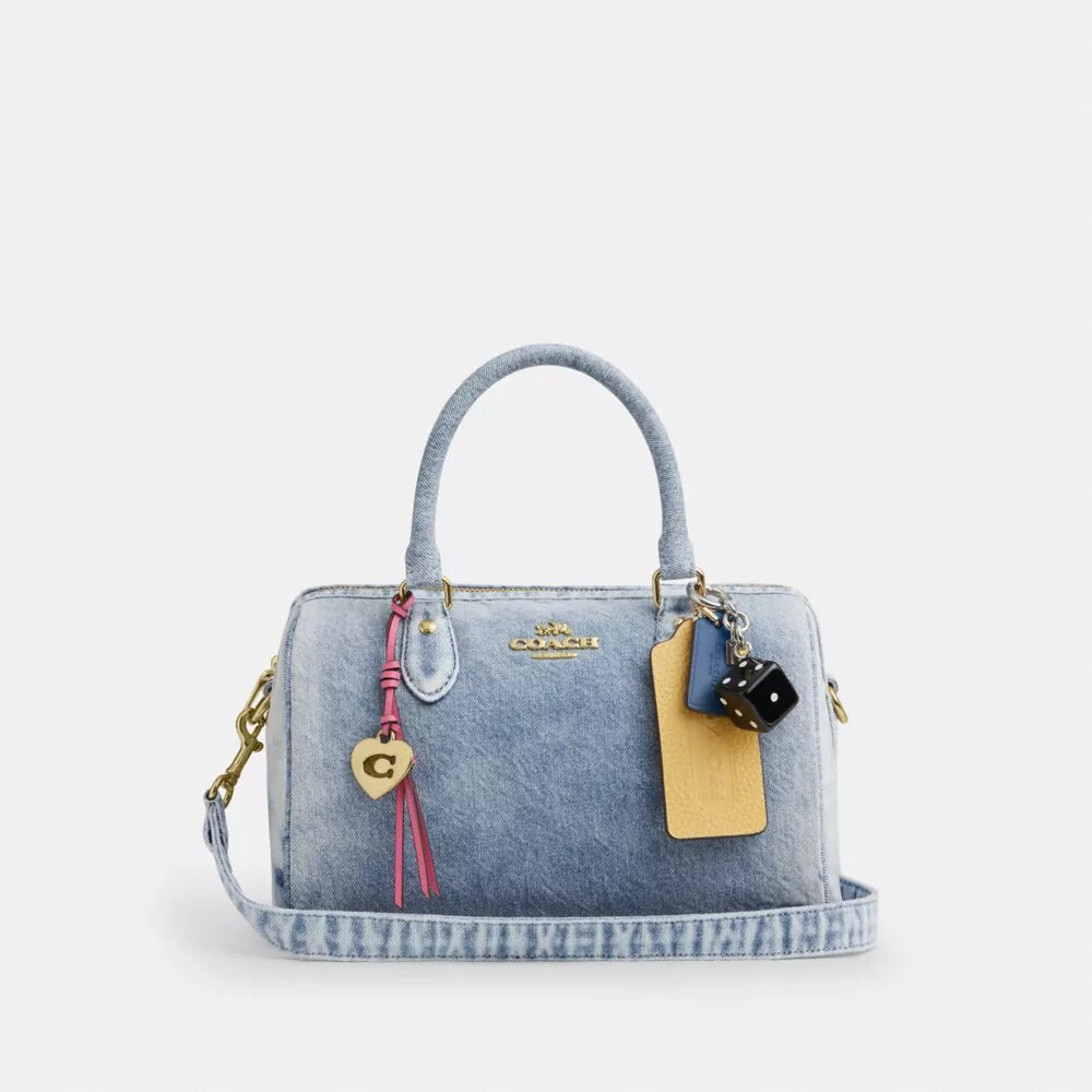 Τσάντα Rowan Satchel σε Loved Denim με γούρια