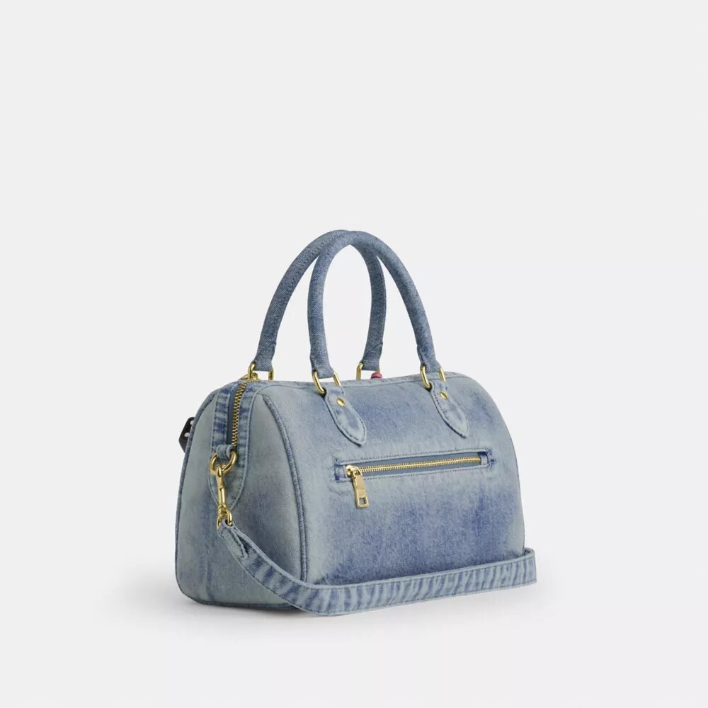Τσάντα Rowan Satchel σε Loved Denim με γούρια