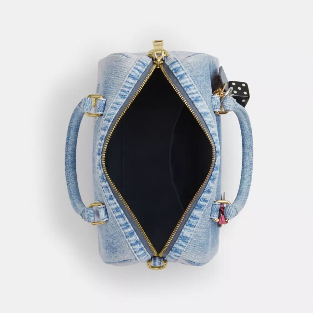 Τσάντα Rowan Satchel σε Loved Denim με γούρια