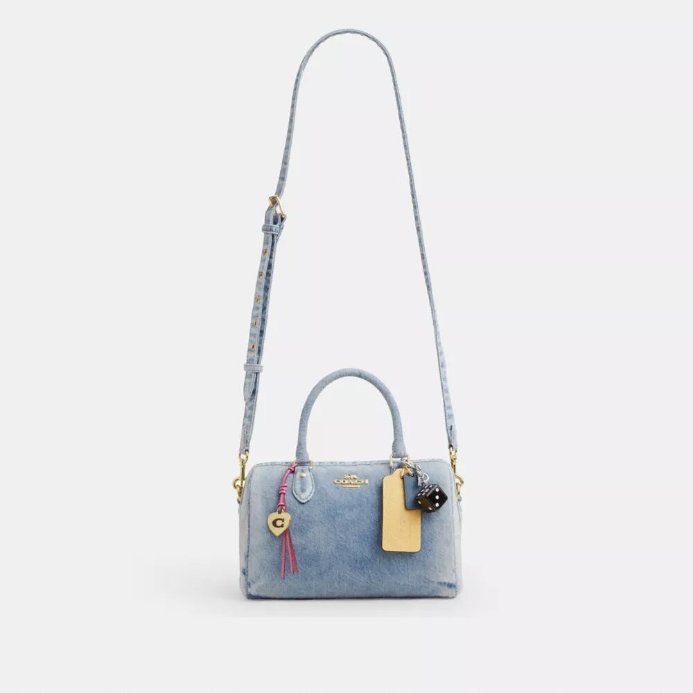 Τσάντα Rowan Satchel σε Loved Denim με γούρια