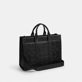 Τσάντα Shopper Wesley από δέρμα Maxi Signature