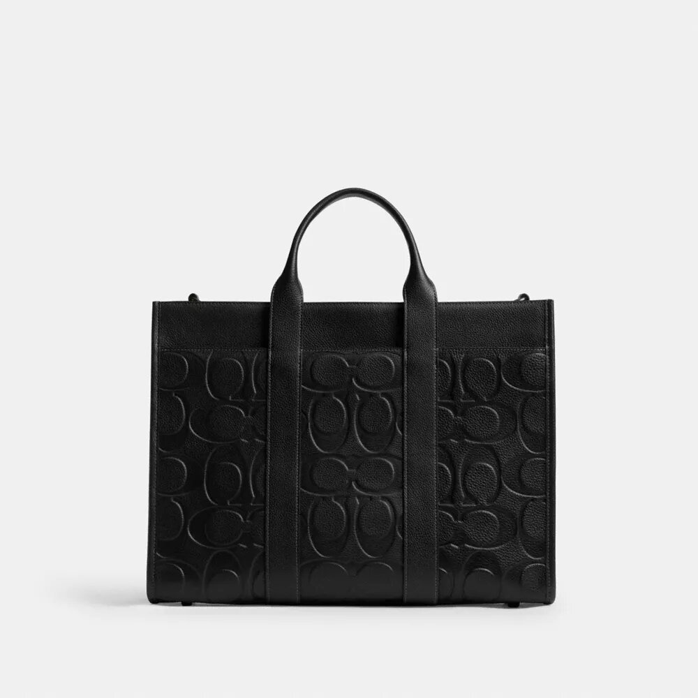 Τσάντα Shopper Wesley από δέρμα Maxi Signature