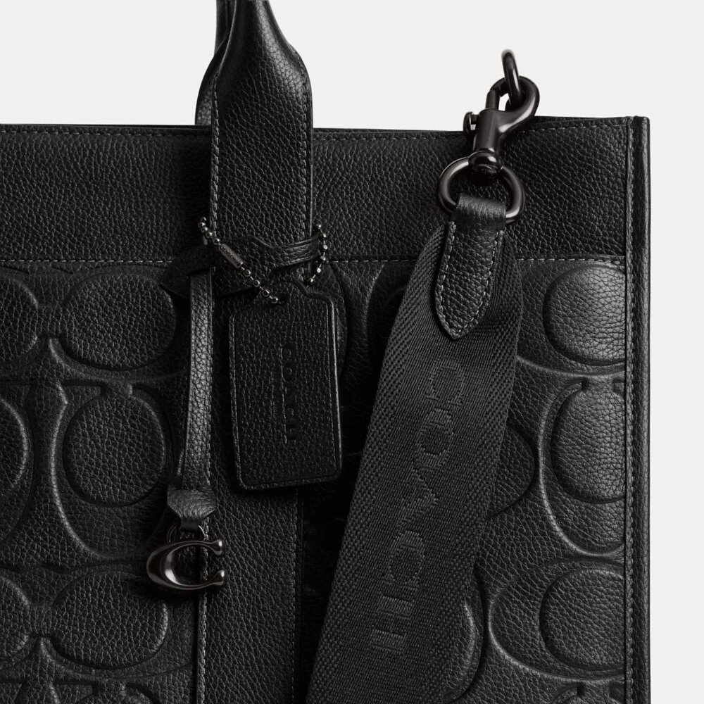 Τσάντα Shopper Wesley από δέρμα Maxi Signature