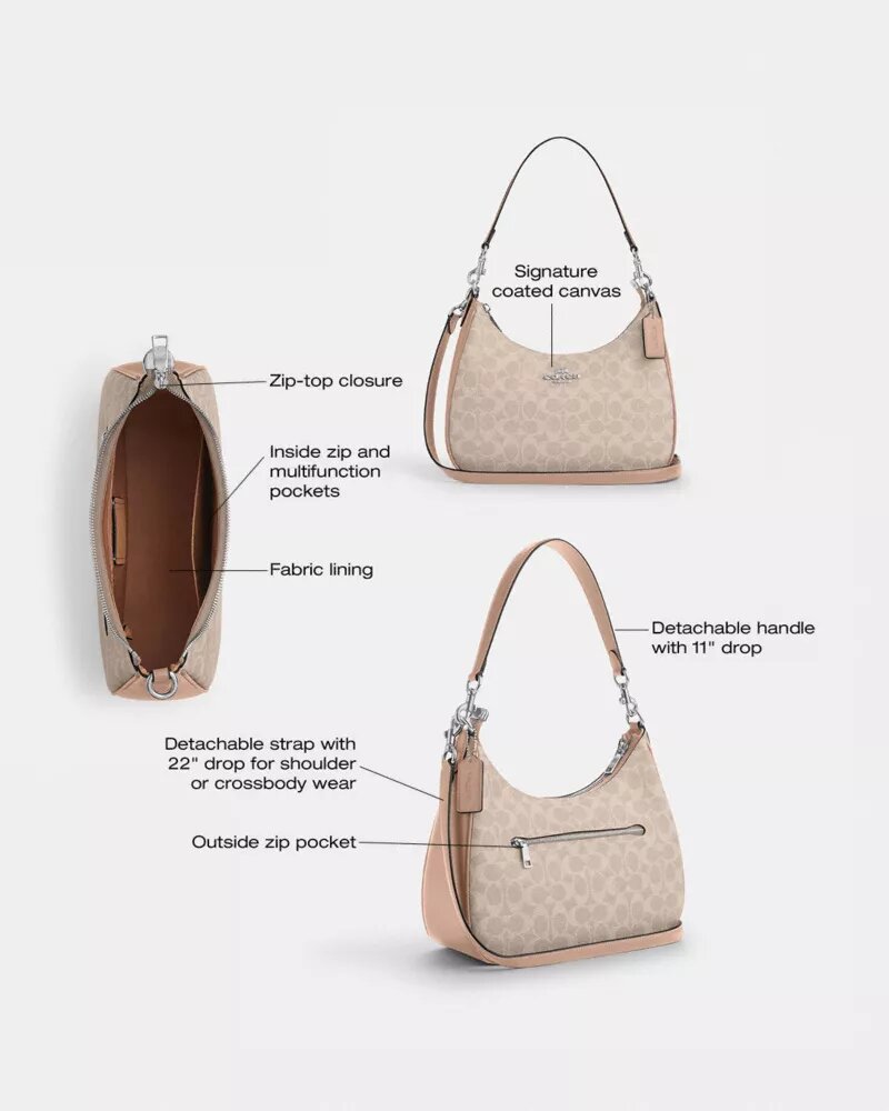 Τσάντα Teri Hobo από Signature Canvas