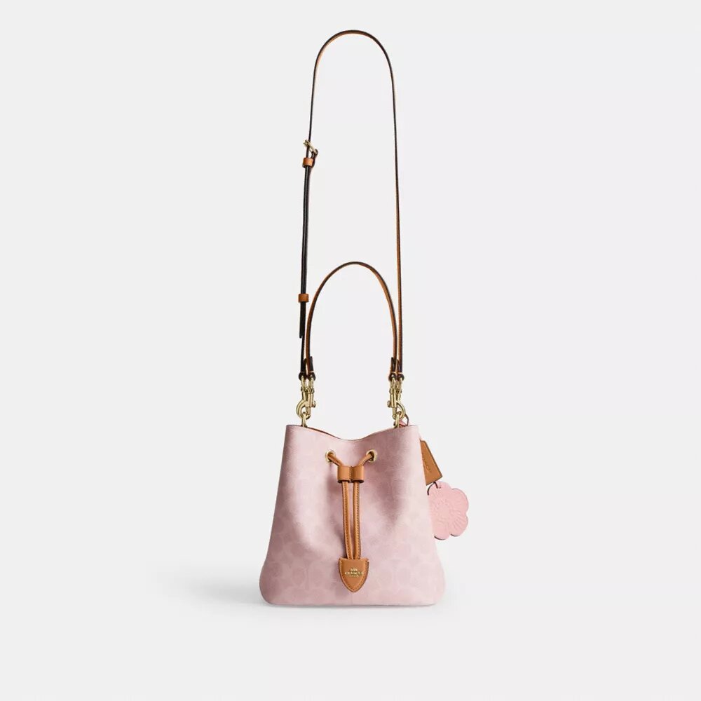 Τσάντα τύπου «bucket» Rowan από Signature Canvas με Γούρια