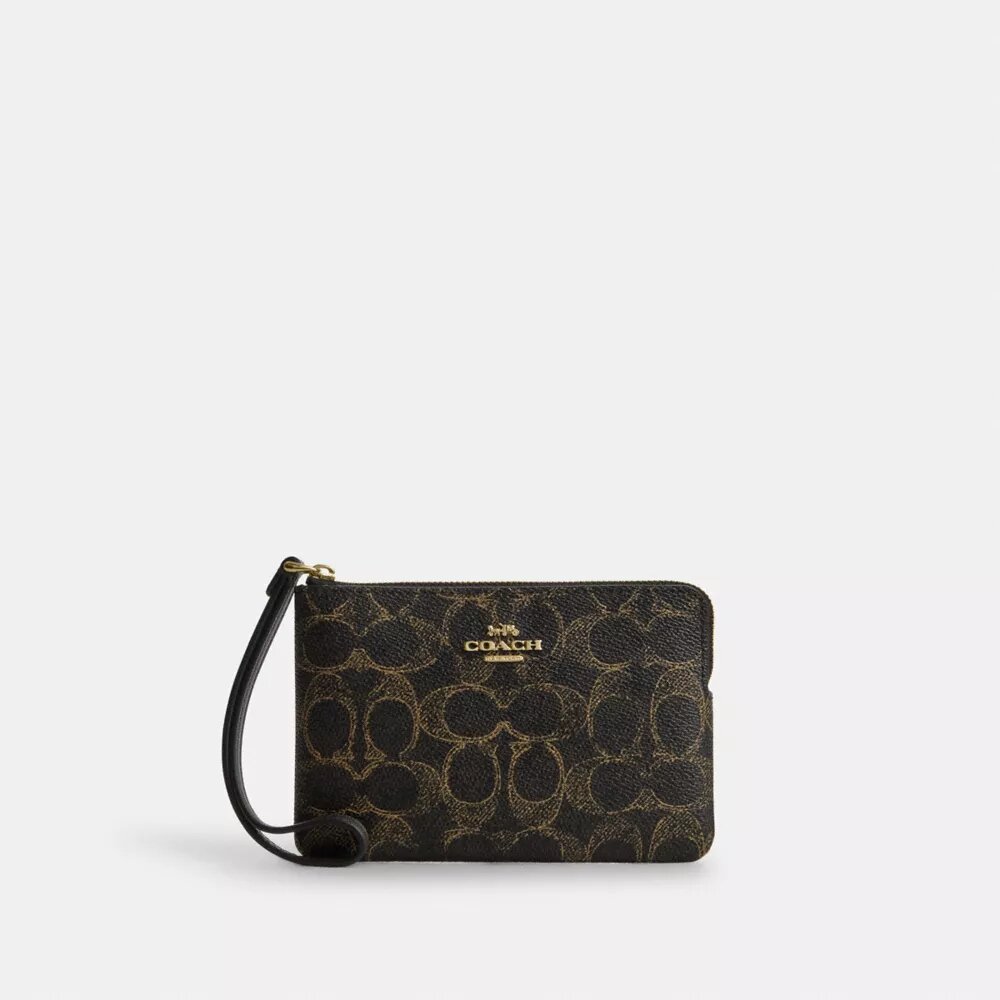 Τσαντάκι με φερμουάρ στη γωνία από το Signature Canvas