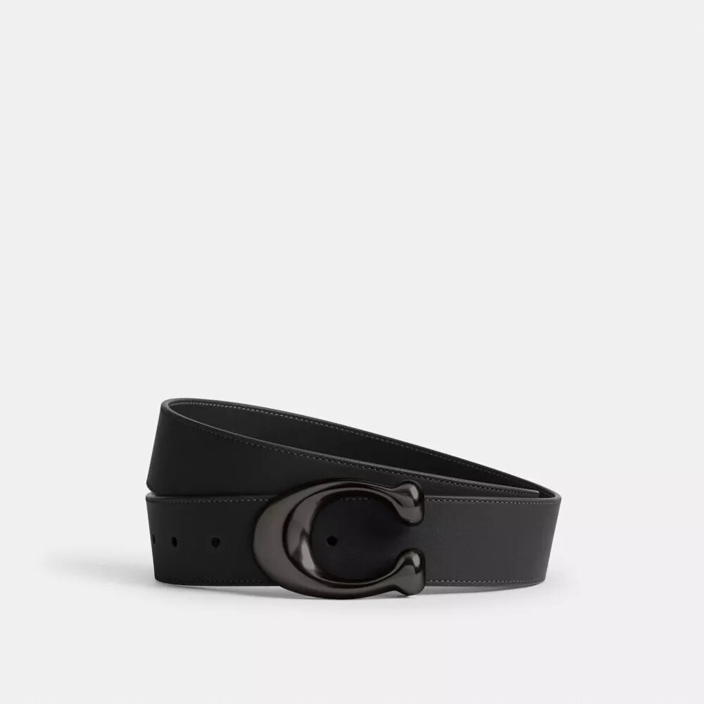 Ζώνη με αναστρέψιμη αγκράφα με ανάγλυφο C, 38 mm